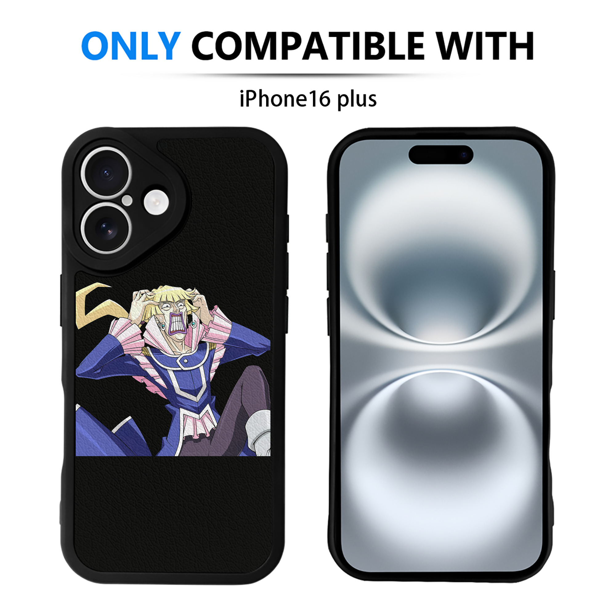 （画像用） 遊☆戯☆王 Yu-Gi-Oh! 【iPhone 16シリーズ対応】シリコンスマホケース（レザー調） 材質：シリコン